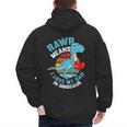 I Love My Dad Rawr Dinosaur Fathers Day Dino Toddler Boy Men's Hoodie Back Print