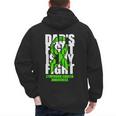 Lymphoma Cancer Awareness Lime Green Ribbon Dad's Fight Men's Hoodie Back Print