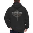 Man Of God Husband Dad Grandpa Cross Christian Men's Hoodie Back Print
