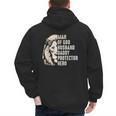 Man Of God Husband Daddy Protector Hero Lion Father's Day Men's Hoodie Back Print