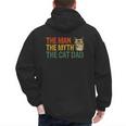 The Man The Myth The Cat Dad Cat Daddy Vintage Men's Hoodie Back Print The Man The Myth The Cat Dad Cat Daddy Vintage Men's Hoodie Back Print