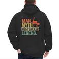 Man Myth Meat Smoker Legend Dad Grillfather BBQ Meat Smoking Men's Hoodie Back Print