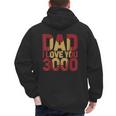 Marvel Iron Man Dad I Love You 3000 Text Fill Father's Day Small Men's Hoodie Back Print