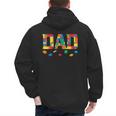 Master Builder Dad Birthday Boy Building Bricks Blocks Daddy Men's Hoodie Back Print