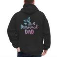 Mermaid Dad Merman Daddy Dad Family Matching Birthday Men's Hoodie Back Print