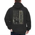 Mini Bernedoodle Dad Camo USA Flag DESIGN ON BACK Men's Hoodie Back Print