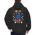 Mom And Dad Mom Of The Birthday Boy Dog Paw Family Matching Men's Hoodie Back Print