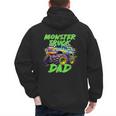 Monster Truck Dad Family Matching Birthday Party Fathers Day Men's Hoodie Back Print