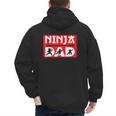 Ninja Dad Matching Family Ninja Warrior Men's Hoodie Back Print