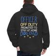 Officer Off Duty Dog Dad Cop Police Retirement Men's Hoodie Back Print