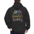 OMG It's My Daughter's Birthday Happy Bday Tie Dye Mom Dad Small Men's Hoodie Back Print