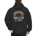 One Happy Dad First Birthday Camping Matching Family Party Men's Hoodie Back Print