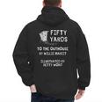 Outhouse Dad Guy Pun Humor Redneck Potty Joke Gag Men's Hoodie Back Print