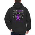Pancreatic Cancer I Wear Purple In Memory Of My Dad Men's Hoodie Back Print Pancreatic Cancer I Wear Purple In Memory Of My Dad Men's Hoodie Back Print