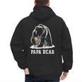 Papa Bear Autism Awareness Autism Matching Family Dad Men's Hoodie Back Print
