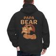 Papa Bear Bears Animal Pun Lover Dad Father Daddy Father's Men's Hoodie Back Print