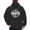 Papa Like A Grandpa Fathers Day Rocker Dad Rock Music Men Men's Hoodie Back Print