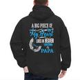 My Papa Lives In Heaven Shirt Memorial Day Papa Dad Grandpa Men's Hoodie Back Print