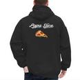 Papa Slice Pizza Belly Expectant Dad Pizza Pregnancy Reveal Men's Hoodie Back Print
