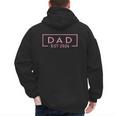 Pink Dad Est 2026 Logo Father 2026 Loading New Dad 2026 Men's Hoodie Back Print Pink Dad Est 2026 Logo Father 2026 Loading New Dad 2026 Men's Hoodie Back Print