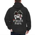 Pirate Papa Costume Jolly Roger Crossbones Pirate Dad Men's Hoodie Back Print