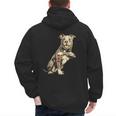 Pitbull I Love Dad Pit Bull Terrier Pettie Dog Owner Father Men's Hoodie Back Print