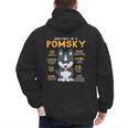 Pomsky Anatomy Dog Mom Dad Men's Hoodie Back Print