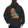 Poodle I Love Dad Tattoo Apparel Dog Dad Dads For Men Women Men's Hoodie Back Print