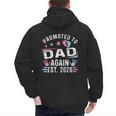 Promoted To Dad Again Est 2026 Vintage Dad Men's Hoodie Back Print