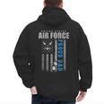 Proud Air Force Dad Of The US Air Force USA Flag Men's Hoodie Back Print