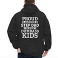 Proud Awesome Step Dad Of A Few Dumbass Kids Men's Hoodie Back Print