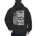 Proud Dad That Didn't Raise Liberals American Flag -ON BACK Women Men Men's Hoodie Back Print