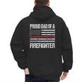 Proud Dad Of a Firefighter Fireman Parent Men's Hoodie Back Print