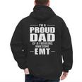 Proud Dad Of a Freaking Awesome EMT Emergency Medical Men's Hoodie Back Print