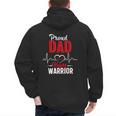 Proud Dad Of a Heart Warrior CHD Awareness Gift Men's Hoodie Back Print