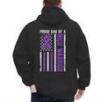 Proud NICU Dad Of NICU Warrior Micro Preemie Baby Father Men's Hoodie Back Print Proud NICU Dad Of NICU Warrior Micro Preemie Baby Father Men's Hoodie Back Print