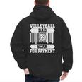 Proud Volleyball Dad Father's Day Men's Hoodie Back Print