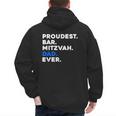 PROUDEST BAR MITZVAH DAD EVER Jewish BOY Celebration Men's Hoodie Back Print PROUDEST BAR MITZVAH DAD EVER Jewish BOY Celebration Men's Hoodie Back Print