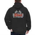 Race Car Birthday Party Racing Family Dad Pit Crew Men's Hoodie Back Print