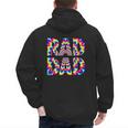 Rad Dad Trippy Hippie Tie-Dye Rainbow 70s Vibes Novelty Men's Hoodie Back Print