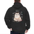 Ragdoll Cat Anatomy Cute Pet Mom Dad Cream Bicolor Men's Hoodie Back Print