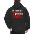 Red Cheer Dad Family Father Cheerleader Squad Men's Hoodie Back Print