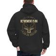 Retirement Grandpa Hunting Deer Elk Retired Hunter Dad Men's Hoodie Back Print