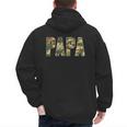 Retro Camo Hunting Papa Old Camo Dad Father’s Day Daddy Men's Hoodie Back Print