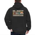 Retro Dad Daughter Squad Unbreakable Bond Father Daughter Men's Hoodie Back Print Retro Dad Daughter Squad Unbreakable Bond Father Daughter Men's Hoodie Back Print