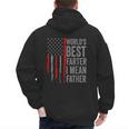 Retro Dad World's Best Farter I Mean Father Vintage Flag Usa Men's Hoodie Back Print