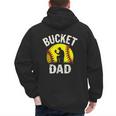 Retro Daddy Bucket Dad Softball Girl Men's Hoodie Back Print