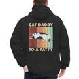 Retro Fat Chonk Dad Tee Cat Daddy To A Fatty Men's Hoodie Back Print