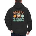 Retro Groovy Daddy Matching Family Birthday Party Men's Hoodie Back Print