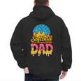 Retro Ice Cream Drip Softball Dad Game Day Dad Father's Day Men's Hoodie Back Print